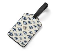 Evil Eyes Pattern Luggage Tag for Suitcases PU Leather Identify Labels Privacy Travel Baggage Accessories Essentials