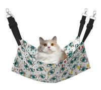 Evil Eyes Pet Cage Hammock,Warm Pet Hammock,Soft Hanging Cat Bed Mat Winter Warm