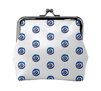 Evil Eyes Print Charm and Versatile Coin Purse Exquisite Waterproof Kiss Lock Wallet for Keys Cards