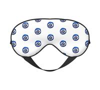 Evil Eyes Print Comfortable Eye Mask Breathable Adjustable Men Women Lightweight Travel Yoga Work