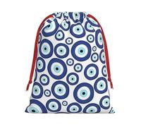 Evil eyes Print Drawstring Bag wrap, String Pouches, Premium Packaging Bags for Business & Events M