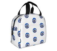 Evil Eyes Print Foldable Insulated Lunch Bag Meals Snacks Beverages Boys Girls Teenagers Picnics