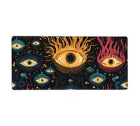 Evil Eyes Print Gaming Mouse Pad XXL Mousepad Keyboard and Mouse-Pads Desk Mat Office,35.5in X 16 in