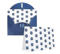 Evil eyes print Greeting Card With Envelope Half-Fold Blank Card Thanking Cards For All Occasions 15 X 10 cm