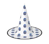 Evil Eyes Print Halloween Witch Hat Unisex For Parties Christmas Parties Carnivals And Cosplay