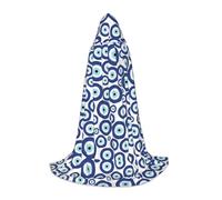 (Evil eyes) Print Hooded Cape For Teenagers Costume Party, Halloween Hooded Cape Soft and Elastic,L