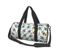 Evil Eyes Print Round Duffel Bag, Canvas Overnight Travel Tote Bag, Waterproof and Tear-Resistant.Foldable Weekend Travel Bag