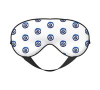 Evil Eyes Print Silk Sleep Mask with Adjustable Buckle Stylish Eye Mask for Women Travel Nap Shift Work Office