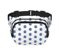 Evil Eyes Print Unisex Square Double Layer Waist Bag Crossbody Fanny Pack Travel Workout Accessory, Black, One Size, Black, One Size