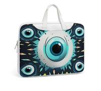 Evil Eyes Printed Leather Shoulder Messenger Bag Briefcase for Men Women Travel Business Office Hangbag Laptop Pack Crossbody