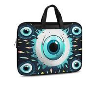 Evil Eyes Printed Leather Shoulder Messenger Bag Briefcase for Men Women Travel Business Office Hangbag Laptop Pack Crossbody