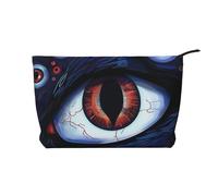 Evil Eyes Printed Makeup Bag Corduroy Travel Cosmetic Bags Cosmetic Case Toiletry Bag Organizer for Women Mom Girls