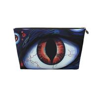 Evil Eyes Printed Travel Cosmetic Bags with Gold Zipper Makeup Organizer Cosmetic Case Toiletry Bag for Women Mom Girls