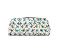 Evil Eyes Printing Leather Pencil Pouch Pen Case Elegant and Practical Bag for Students Perfect for Office School