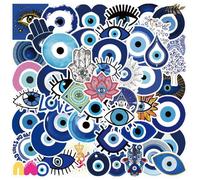 Evil Eyes Stickers, Vinyl Waterproof Blue Eyes Decal, for Water Bottles Skateboard Scrapbook Aesthetics Car Decal, Computer Phone Suitcase Luggage