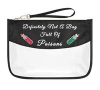 Evil Female Gift Zipper Makeup Bag Queen Witchy Gift for Women Girls Halloween Birthday Gifts for Witchcraft Lover Best Friends Sister Villain Lover Fans Gift Clear Cosmetic Bag Pouch Bad Girls Gift