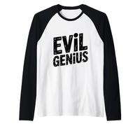 Evil Genius Mastermind Humor for Brainy Individuals Raglan Baseball Tee