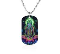 Evil God Glowing Personalized Photo Picture Necklace Memorial Pendant Dog Tag Jewelry