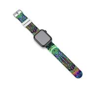 Evil God Glowing Soft Silicone Watch Bands Replacement IWatch Straps 38mm 40mm 42mm 44mm