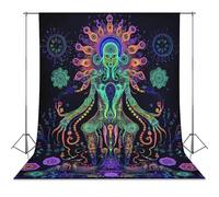 Evil God Psychedelic Funny Photography Backdrop Background Washable Photo Studio Backdrops for Party Video Shooting