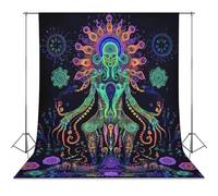 Evil God Psychedelic Funny Photography Backdrop Background Washable Photo Studio Backdrops for Party Video Shooting