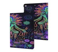 Evil God Psychedelic Funny Tablet Cases Multi-Viewing Angels Trifold Stand Case Compatible with iPad Series