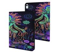 Evil God Psychedelic Funny Tablet Cases Multi-Viewing Angels Trifold Stand Case Compatible with iPad Series