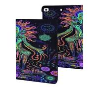 Evil God Psychedelic Funny Tablet Cases Multi-Viewing Angels Trifold Stand Case Compatible with iPad Series