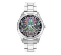 Evil God Psychedelic Simple Stainless Watch Fashion Designer Wristwatch Easy Reader Analog Watches Gifts for Men