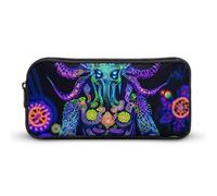 Evil God Psychedelics Adults Pencil Case Pen Holder Makeup Bag Travel Coin Pouch Organiser Storage Bag