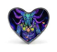 Evil God Psychedelics Brooch Pins Heart Badge Button Tie Lapel Backpack Pin Decoration for Women Men