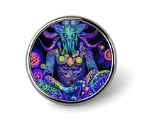 Evil God Psychedelics Round Brooch Pins Badge Printed Button Tie Lapel Backpack Pin Decoration for Women Men