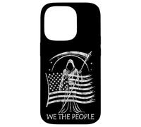 Evil Grim Reaper Death USA Flag We The People Distressed Case for iPhone 14 Pro