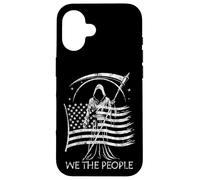 Evil Grim Reaper Death USA Flag We The People Distressed Case for iPhone 16