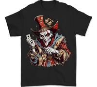 Evil Joker Clown Demon Jester Mens T-Shirt 100% Cotton Black XL