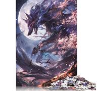 Evil Kitsune Fox Puzzle Jigsaws 500 Pieces for Adults Puzzle Jigsaws for Adults Brain Teaser Puzzle 500pcs (52x38cm)