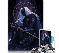 Evil Knight 1000 Piece Jigsaw Puzzles for Teenagers,Family Game Stress Reliever Difficult Challenge Artists Collection,Fine Art (38x26cm)