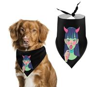Evil Lady Dog Bandanas Puppy Triangle Kerchief Cat Scarfs Washable Bibs Pet Gifts