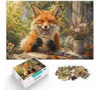 Evil Laugh Fox Coffee Tea, 1000 Piece Paper Jigsaw, 1000pcs (70x50cm) | For screen-free leisure, this adult jigsaw puzzle with 1000 pieces offers a classic activity for adults.