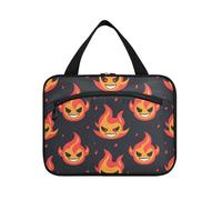 Evil Laughing Flame Demon Hanging Bag for Men with Hook, Designer Accessories Snack Bag for Women Must Travel kit de para Mujer L