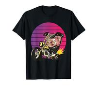 Evil looking pig on motorcycle, motorcycle gang, biker gang T-Shirt