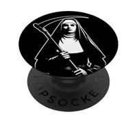 Evil Nun Grim Reaper Scythe PopSockets Adhesive PopGrip