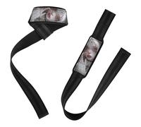 Evil Nun White Lifting Wrist Strap Neoprene Padded Pair of Gym Straps for Weightlifting, Gym, Deadlift, Workout
