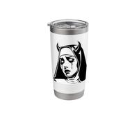 Evil Nun x Goth Girl x Devil Horns Stainless Steel Insulated Tumbler
