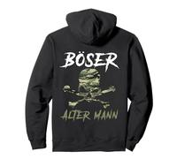 Evil Old Man Camouflage Skull Backprint Pullover Hoodie