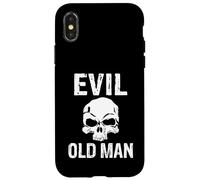 Evil old man Der böse Alte Mann Totenkopf Case for iPhone X/XS