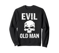 Evil old man Der böse Alte Mann Totenkopf Sweatshirt