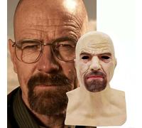 Evil Old Man Latex Face Shield | Realistic Halloween Human Face Mask | Grumpy's COS Mask | Costume Accessory for Adults | Horror Movie Decoration