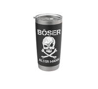 Evil Old man Skull and Bones Stainless Steel Insulated Tumbler