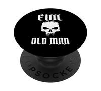 Evil Old man the evil old man skull PopSockets Adhesive PopGrip